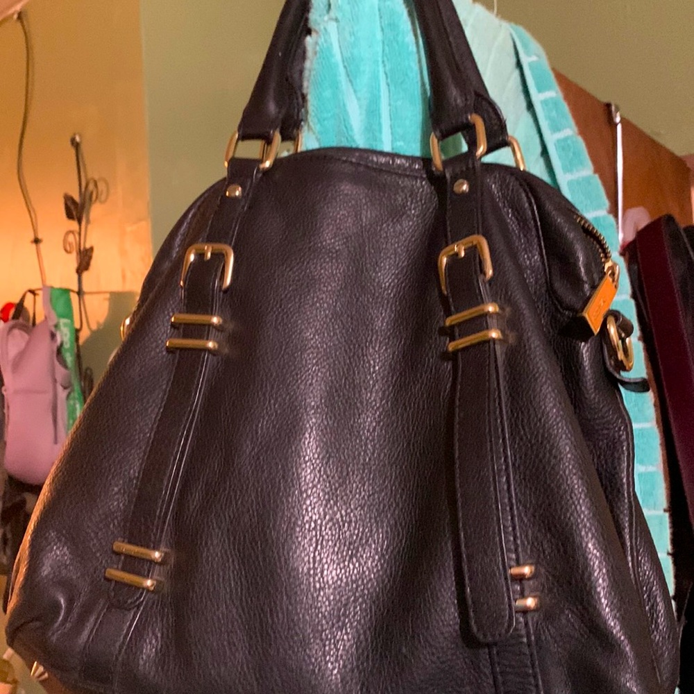 Daniel leather color black gold hardware